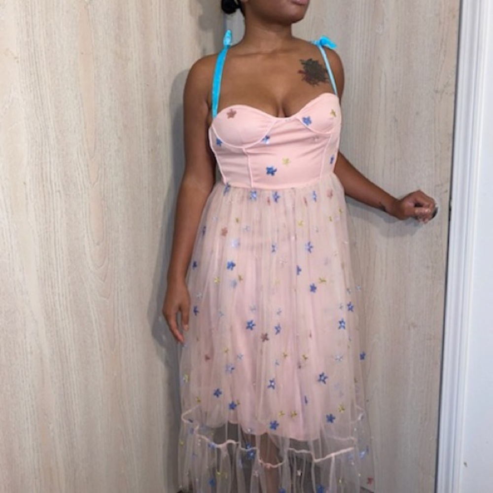 SOLD Ballerina and Sequins Pink Dress